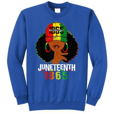 Juneteenth 1865 Celebrate Freedom Celebrating Black Women Tall Sweatshirt