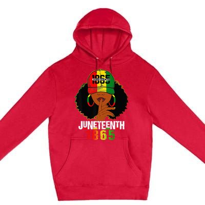 Juneteenth 1865 Celebrate Freedom Celebrating Black Women Premium Pullover Hoodie