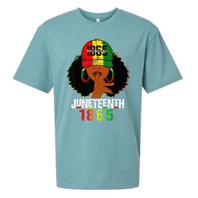 Juneteenth 1865 Celebrate Freedom Celebrating Black Women Sueded Cloud Jersey T-Shirt