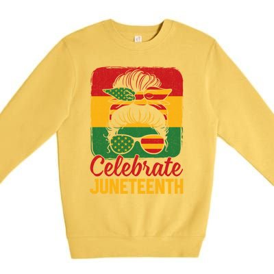 Junenth 1865 Celebrate Freedom Celebrating Junenth Gift Premium Crewneck Sweatshirt