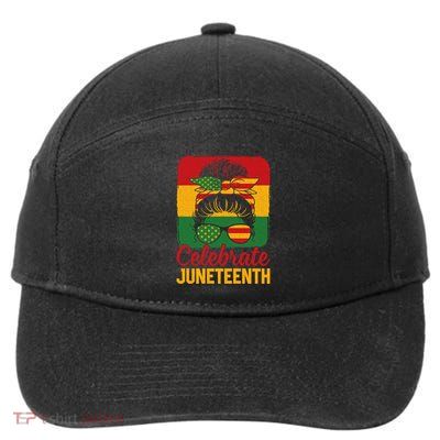 Junenth 1865 Celebrate Freedom Celebrating Junenth Gift 7-Panel Snapback Hat