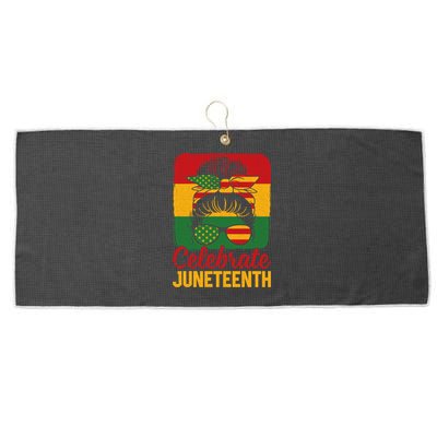 Junenth 1865 Celebrate Freedom Celebrating Junenth Gift Large Microfiber Waffle Golf Towel