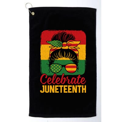 Junenth 1865 Celebrate Freedom Celebrating Junenth Gift Platinum Collection Golf Towel