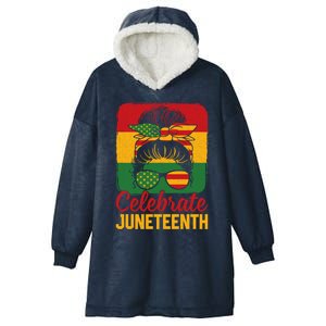 Junenth 1865 Celebrate Freedom Celebrating Junenth Gift Hooded Wearable Blanket