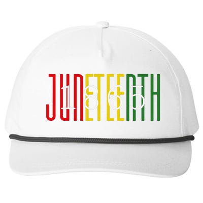 Juneteenth 1865 celebrating Black History African American Snapback Five-Panel Rope Hat