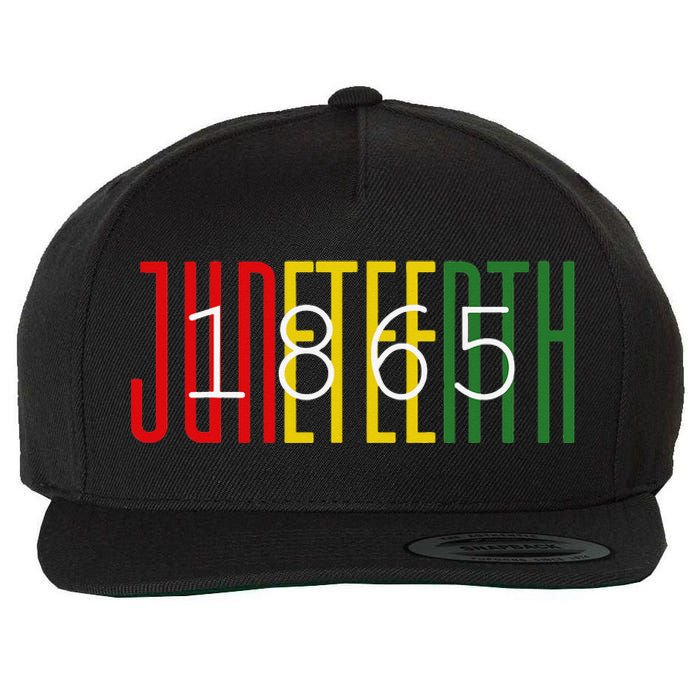 Juneteenth 1865 celebrating Black History African American Wool Snapback Cap