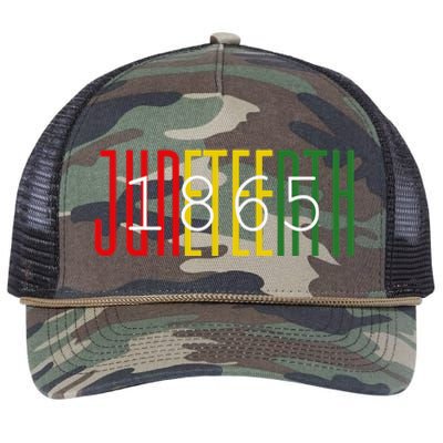 Juneteenth 1865 celebrating Black History African American Retro Rope Trucker Hat Cap