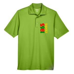 Juneteenth 1865 Celebrate Black Pride Freedom Day Gift Men's Origin Performance Pique Polo