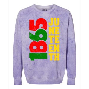 Juneteenth 1865 Celebrate Black Pride Freedom Day Gift Colorblast Crewneck Sweatshirt