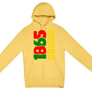 Juneteenth 1865 Celebrate Black Pride Freedom Day Gift Premium Pullover Hoodie