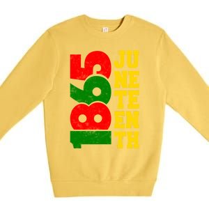 Juneteenth 1865 Celebrate Black Pride Freedom Day Gift Premium Crewneck Sweatshirt