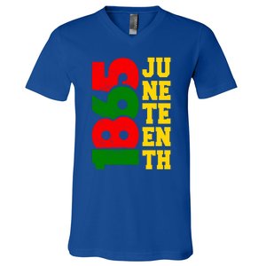 Juneteenth 1865 Celebrate Black Pride Freedom Day Gift V-Neck T-Shirt