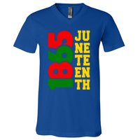 Juneteenth 1865 Celebrate Black Pride Freedom Day Gift V-Neck T-Shirt