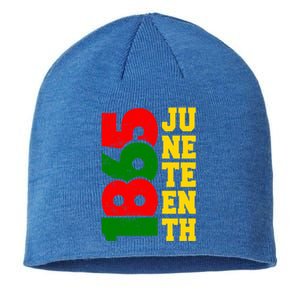 Juneteenth 1865 Celebrate Black Pride Freedom Day Gift Sustainable Beanie