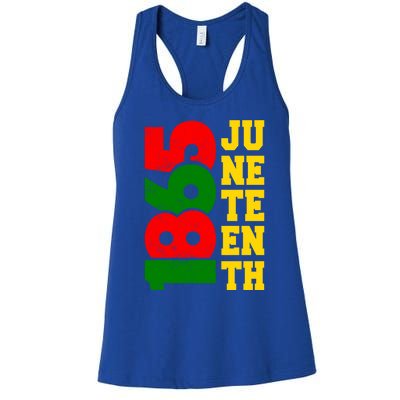 Juneteenth 1865 Celebrate Black Pride Freedom Day Gift Women's Racerback Tank