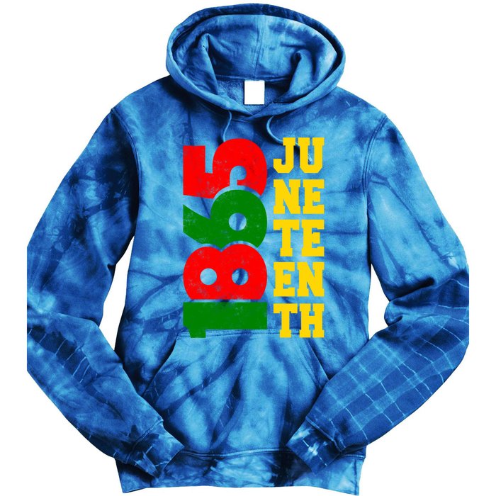 Juneteenth 1865 Celebrate Black Pride Freedom Day Gift Tie Dye Hoodie