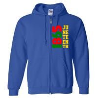 Juneteenth 1865 Celebrate Black Pride Freedom Day Gift Full Zip Hoodie