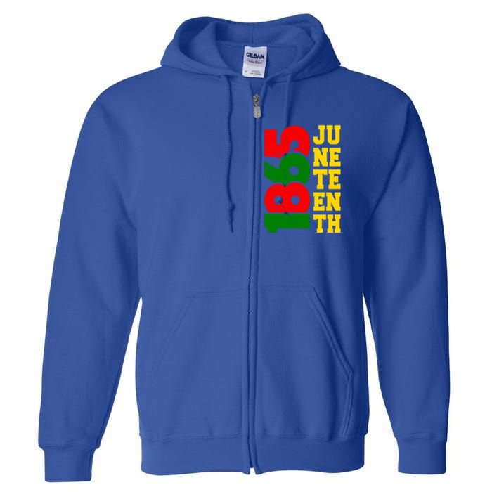 Juneteenth 1865 Celebrate Black Pride Freedom Day Gift Full Zip Hoodie