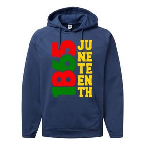 Juneteenth 1865 Celebrate Black Pride Freedom Day Gift Performance Fleece Hoodie