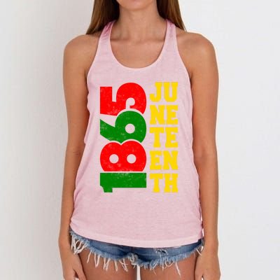 Juneteenth 1865 Celebrate Black Pride Freedom Day Gift Women's Knotted Racerback Tank