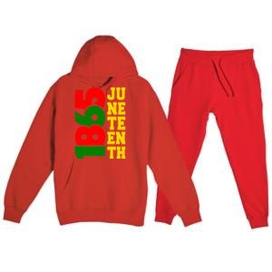 Juneteenth 1865 Celebrate Black Pride Freedom Day Gift Premium Hooded Sweatsuit Set