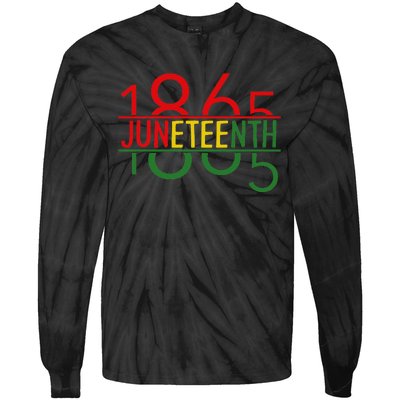 Juneteenth 1865 celebrating Black History African American Tie-Dye Long Sleeve Shirt