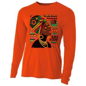 Junenth 1865 Celebrate Freedom Celebrating Black Gift Cooling Performance Long Sleeve Crew