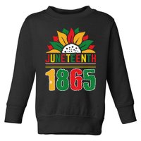 Juneteenth 1865 Celebration Artwork Toddler Sweatshirt