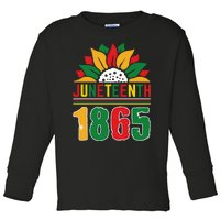 Juneteenth 1865 Celebration Artwork Toddler Long Sleeve Shirt