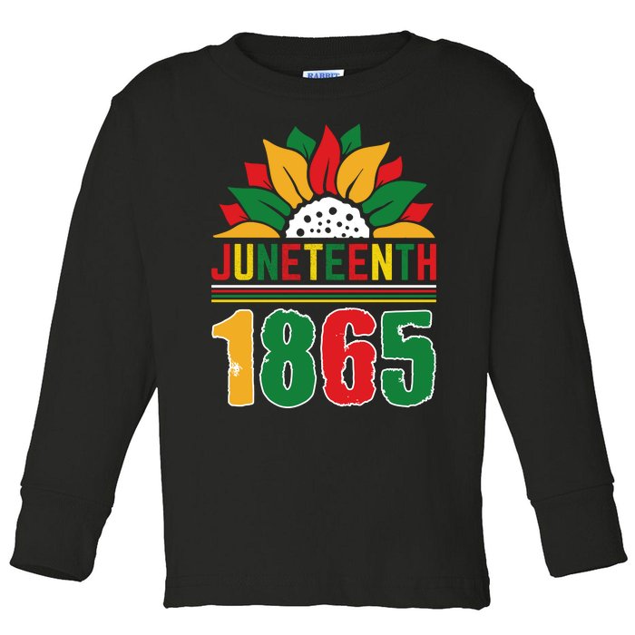 Juneteenth 1865 Celebration Artwork Toddler Long Sleeve Shirt