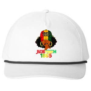 Juneteenth 1865 Celebrate Freedom Celebrating Black Women Snapback Five-Panel Rope Hat