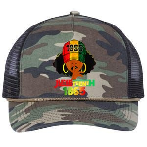 Juneteenth 1865 Celebrate Freedom Celebrating Black Women Retro Rope Trucker Hat Cap