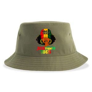 Juneteenth 1865 Celebrate Freedom Celebrating Black Women Sustainable Bucket Hat