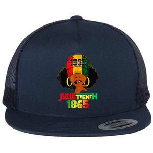 Juneteenth 1865 Celebrate Freedom Celebrating Black Women Flat Bill Trucker Hat