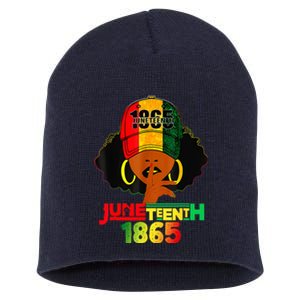 Juneteenth 1865 Celebrate Freedom Celebrating Black Women Short Acrylic Beanie