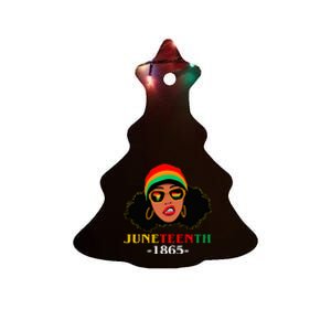 Juneteenth 1865 Celebrate Freedom Celebrating Black Women Ceramic Tree Ornament