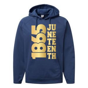 Juneteenth 1865 Celebrate Freedom Day Black Pride Gift Performance Fleece Hoodie