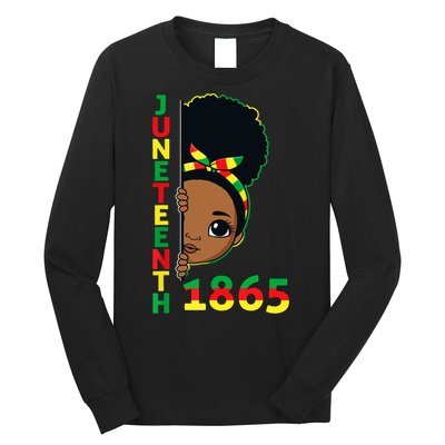 Juneteenth 1865 Celebrating Brown Skin Princess Girls Black History Long Sleeve Shirt