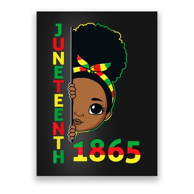 Juneteenth 1865 Celebrating Brown Skin Princess Girls Black History Poster