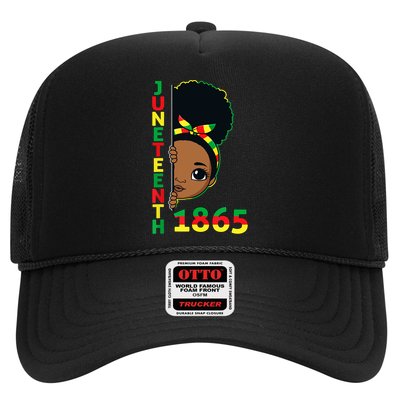 Juneteenth 1865 Celebrating Brown Skin Princess Girls Black History Trucker Hat