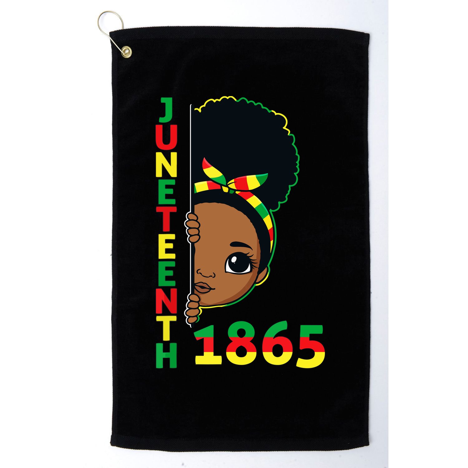 Juneteenth 1865 Celebrating Brown Skin Princess Girls Black History Golf Towel