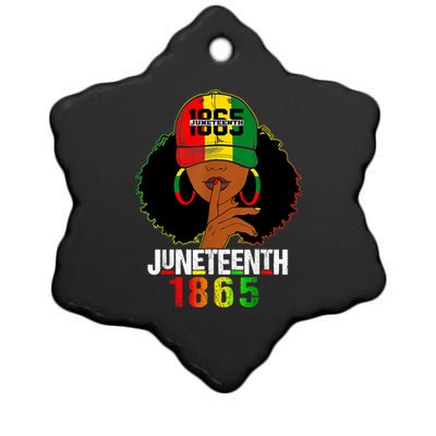 Juneteenth 1865 Celebrate Freedom Celebrating Black Women Ceramic Star Ornament