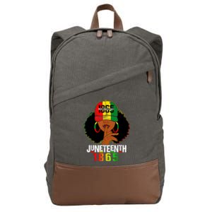 Juneteenth 1865 Celebrate Freedom Celebrating Black Women Cotton Canvas Backpack