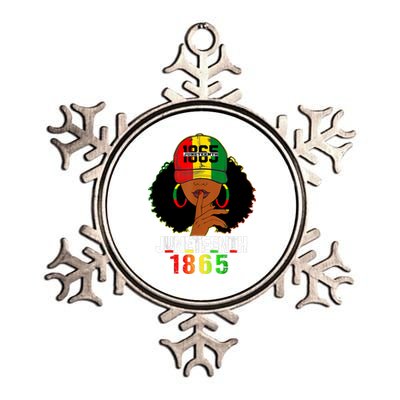 Juneteenth 1865 Celebrate Freedom Celebrating Black Women Metallic Star Ornament