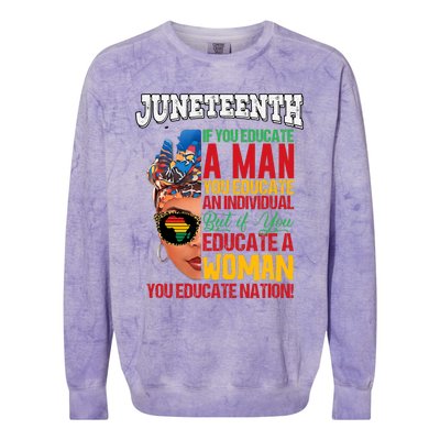 Juneteenth 1865 Celebrating Black Women Our Black Mothers Colorblast Crewneck Sweatshirt