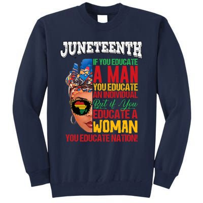 Juneteenth 1865 Celebrating Black Women Our Black Mothers Tall Sweatshirt