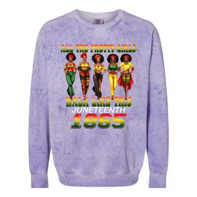 Juneteenth 1865 Celebrate Freedom Celebrating Colorblast Crewneck Sweatshirt