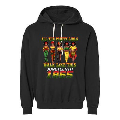 Juneteenth 1865 Celebrate Freedom Celebrating Garment-Dyed Fleece Hoodie