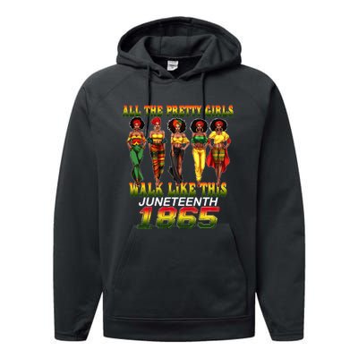 Juneteenth 1865 Celebrate Freedom Celebrating Performance Fleece Hoodie