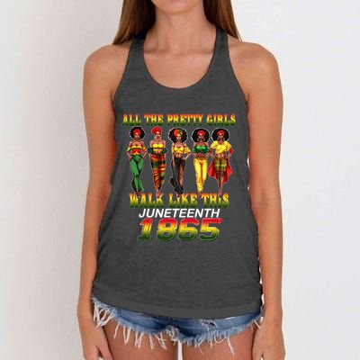 Juneteenth 1865 Celebrate Freedom Celebrating Women's Knotted Racerback Tank